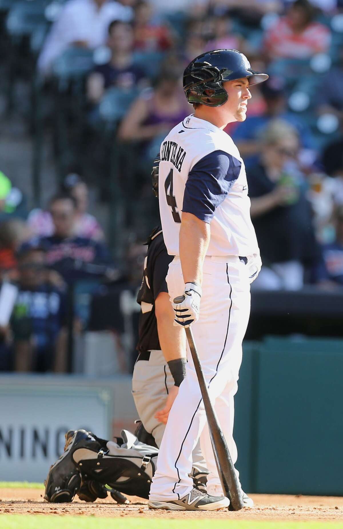 Corpus Christi Hooks Nolan Fontana stands in the batters box during the first inning of the Minor League Baseball game against the San Antonio Missions at Minute Maid Park Tuesday, June 10, 2014, in Houston. ( James Nielsen / Houston Chronicle )