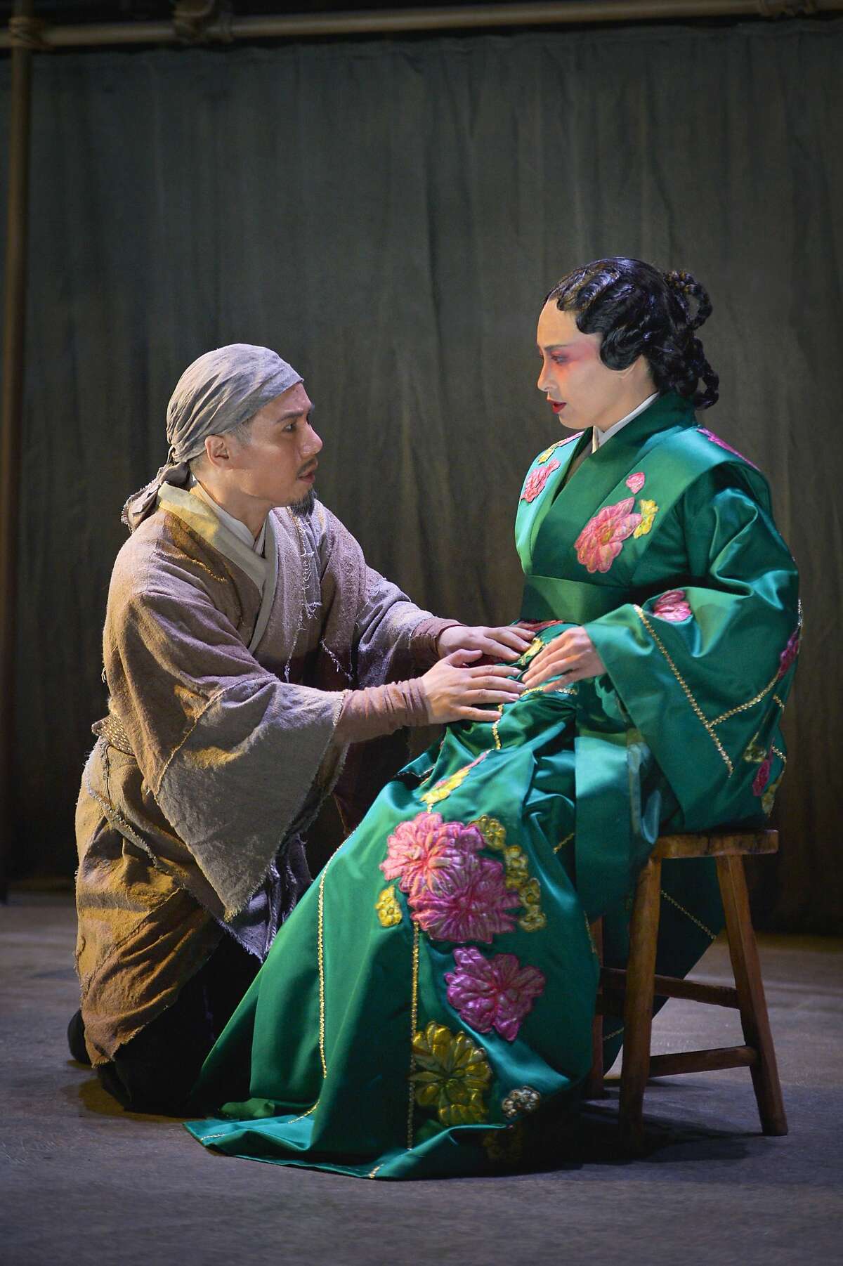 Country doctor Cheng Ying (BD Wong, left) is summoned by the Princess (Marie-France Arcilla) to deliver her child in American Conservatory Theater's "The Orphan of Zhao."
