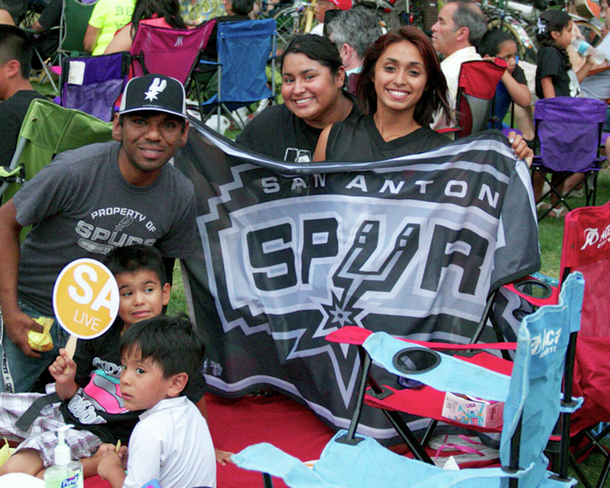 Fans gathered at Travis Park to watch their Spurs take on Miami during Game 4 of the NBA Finals on Thursday.