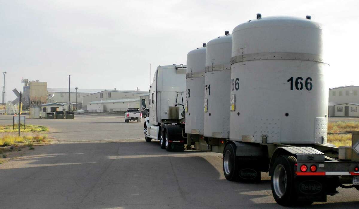 The first transuranic waste shipment arrives in April at the Waste Control Specialists facility in Andrews. The company wants to store more powerful radioactive material and expand the capacity in one of its burial areas.