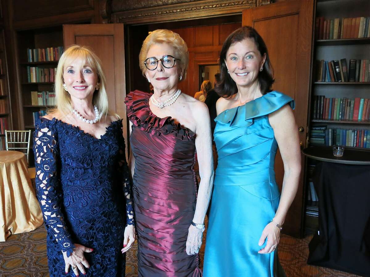 CPMC Foundation Women's Board members (from left) Merrill Kasper, Peggy Jones and Vice-President Cecilia Herbert at the St. Francis Hotel during the 50th San Francisco Debutante Ball. June 2014. By Catherine Bigelow.