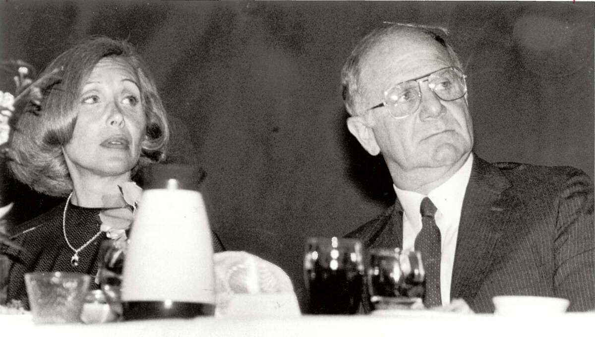 Maury Meyers and his wife Arline Meyers listen to accolades. Enterprise file photo
