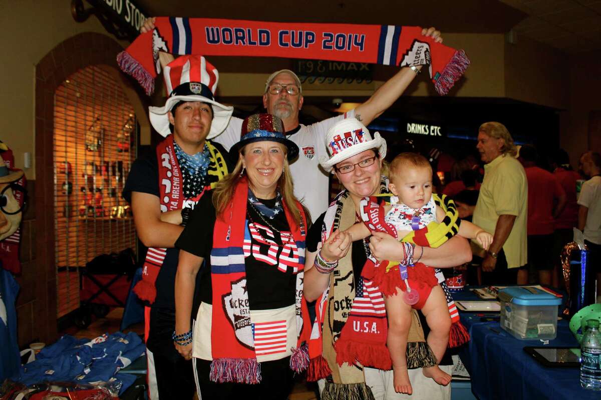 San Antonio fans celebrate U.S. win in the World Cup opener over Ghana during a watch party at the Palladium tonight.