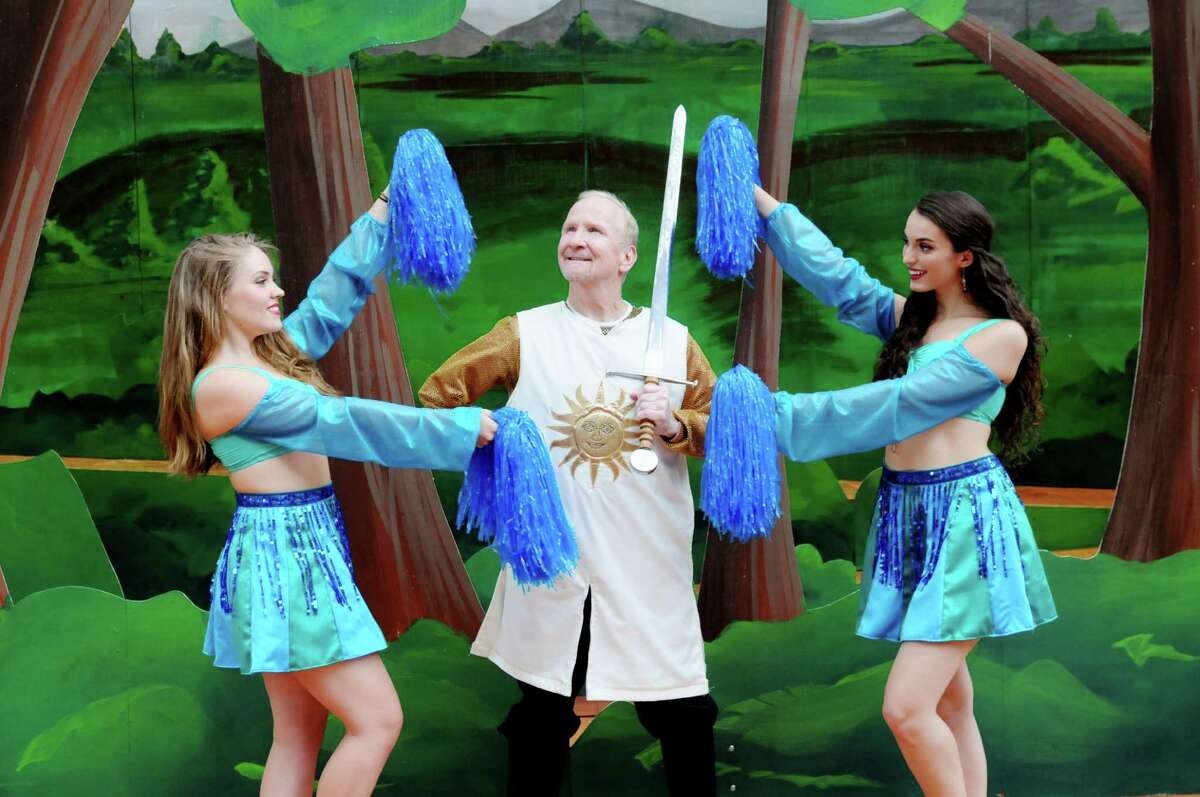 Steven Earl Edwards, center, who plays King Arthur, with cast members Nicolette Burton, left, and Celeste Hudson in the 2013 Park Playhouse production of "Spamalot." It the last of 10 shows Edwards did with the company over almost 25 years, seven as actor and three as director.