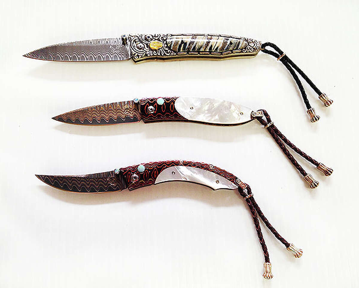 These collectible knives are among items to be auctioned from the late Michael Brown's estate. Photo: Webster's Auction Palace