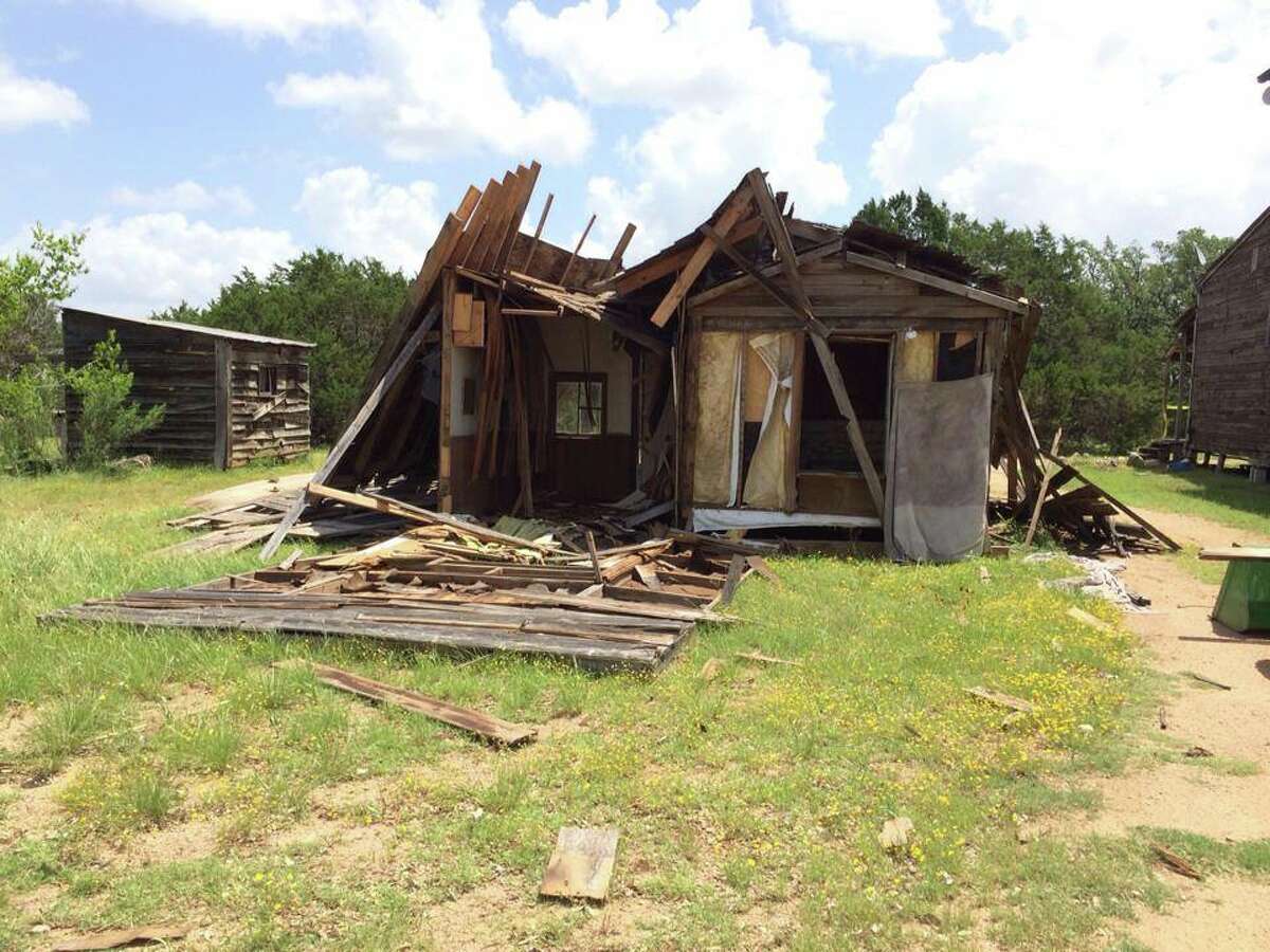 Damage to Willie Nelson's ranch, known as Luck, Texas, in Spicewood, Texas. Courtesy Facebook.