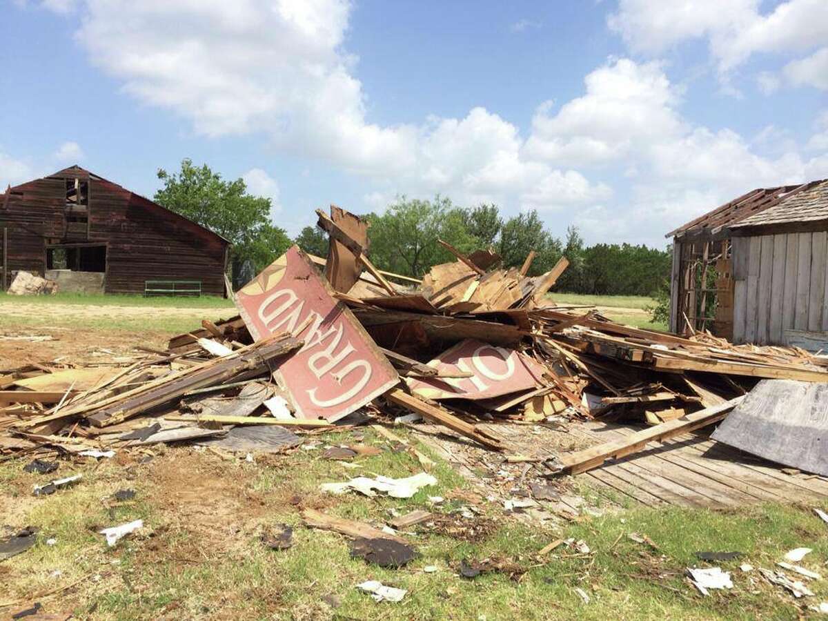 Damage to Willie Nelson's ranch, known as Luck, Texas, in Spicewood, Texas. 