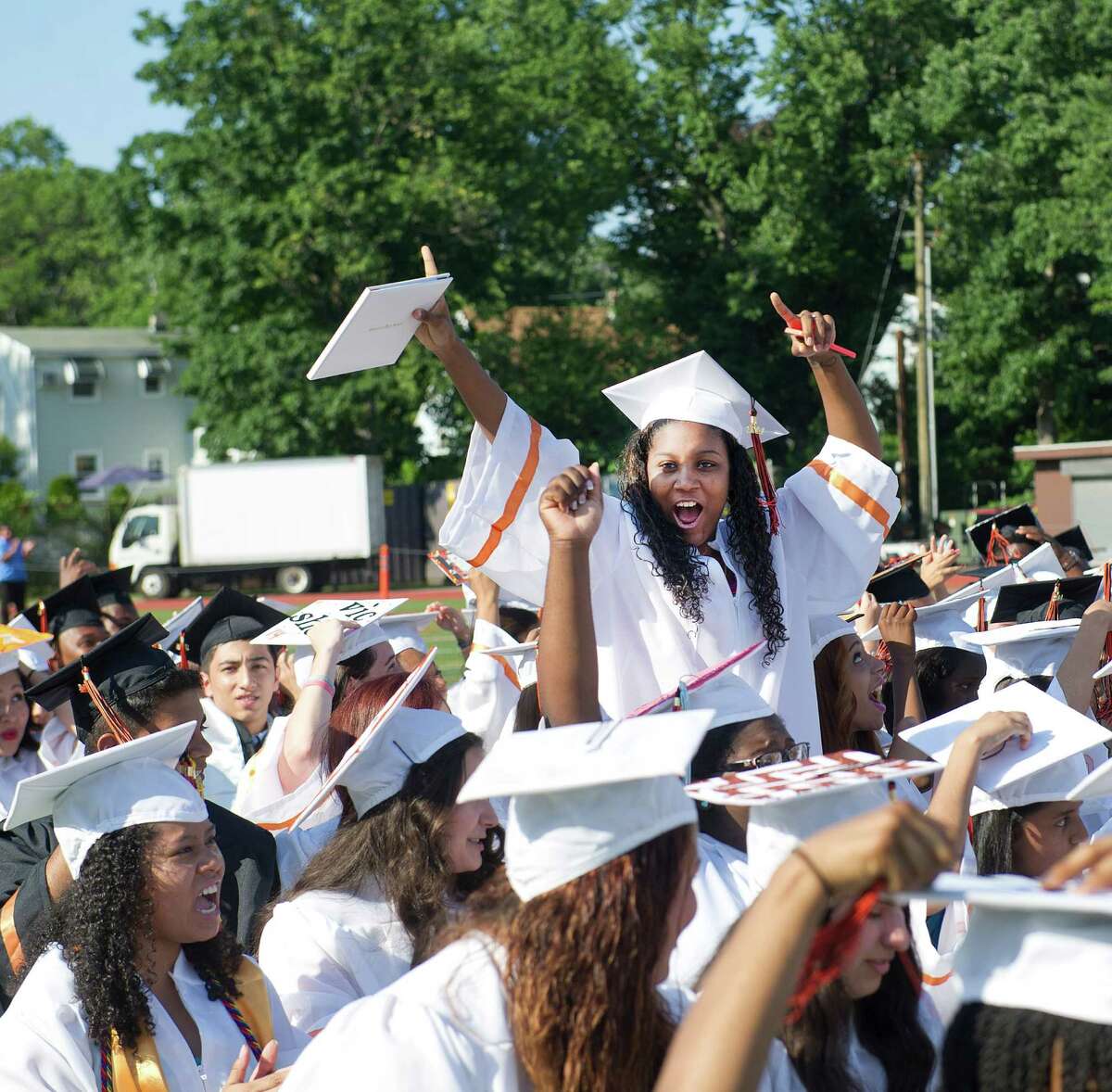 The Stamford High School commencement ceremony on Thursday, June 19, 2014.