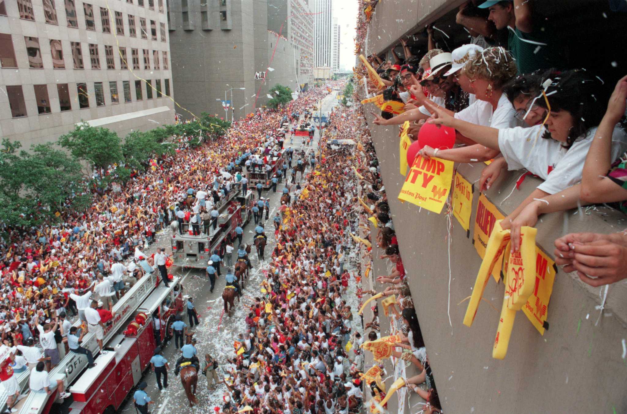 THE HOUSTON ROCKETS IN 1994 AS NBA CHAMPIONS SET THE TREND FOR CELEBRATIONS  TODAY 