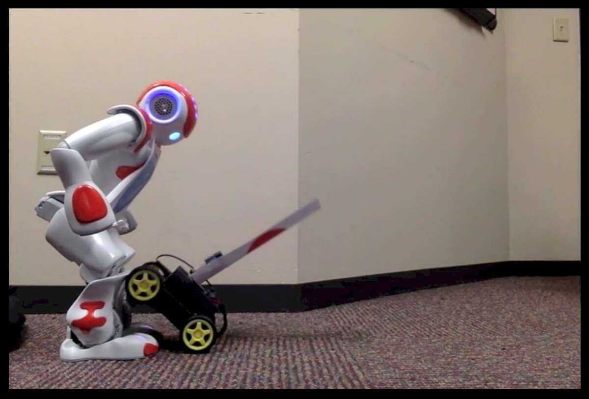Robots using a prototype morality software that is being developed at Rensselaer Poliytechnical Institute under a research project sponsored by the U.S. Navy.