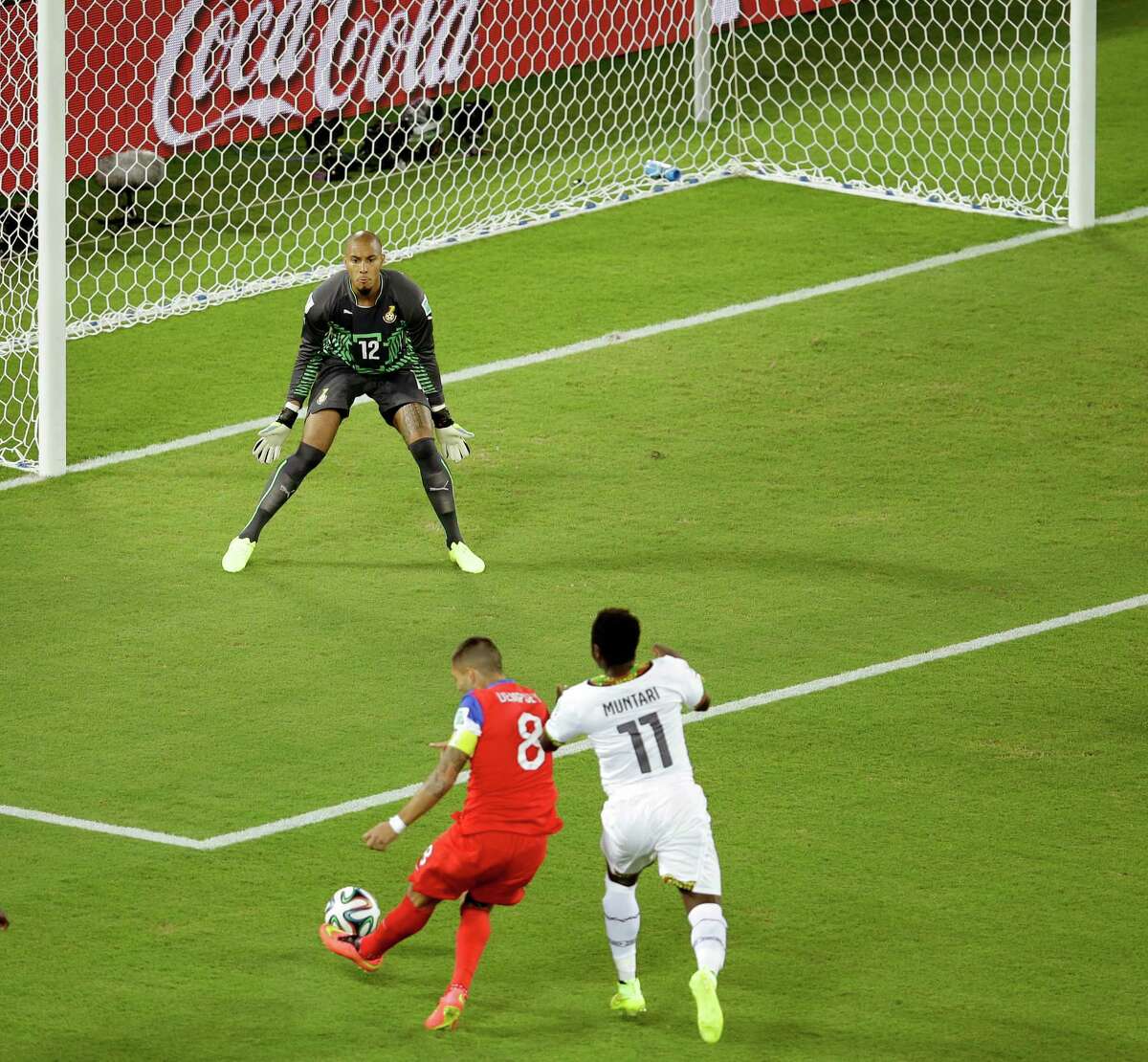 2) In the first game of the 2014 FIFA World Cup, Dempsey scored in the first 34 seconds against Ghana, making his goal the fastest in U.S. World Cup history.