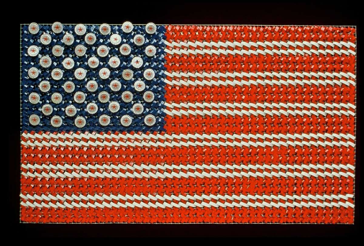 Mary Ann Lomonaco's "Stars and Stripes," is among the work on display at the C. Parker Gallery in Greenwich, Conn., through July 31, 2014.