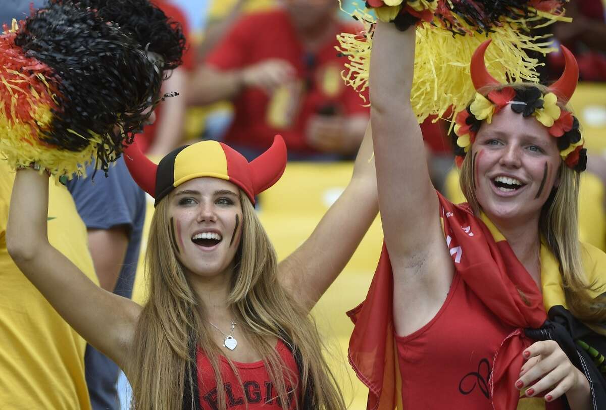 Female fans at the 2014 FIFA World Cup in Brazil