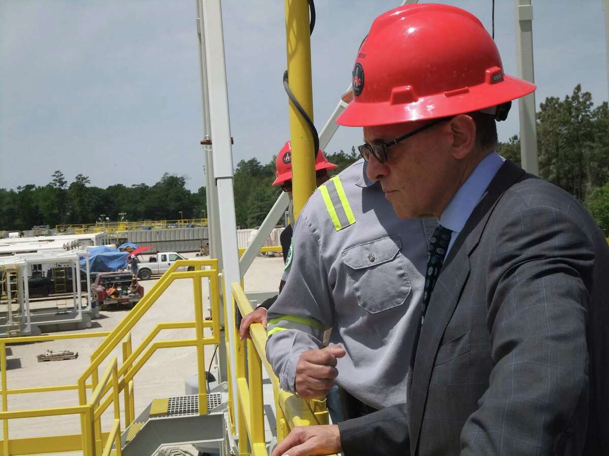 May 1, 2014: Fred Hochberg, chairman and president of the Export-Import Bank of the United States, tours a Conroe facility where Applied Machinery Corp.builds and refurbishes onshore drilling rigs. Applied Machinery obtains some of its financing and insurance through the bank. (Ryan Holeywell/Houston Chronicle)