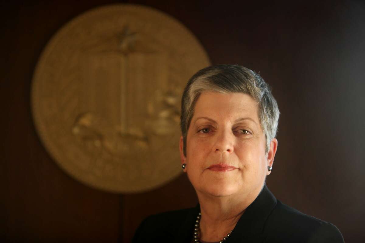 University of California president Janet Napolitano is seen in her office on Wednesday, October 30, 2013 in Oakland, Calif.