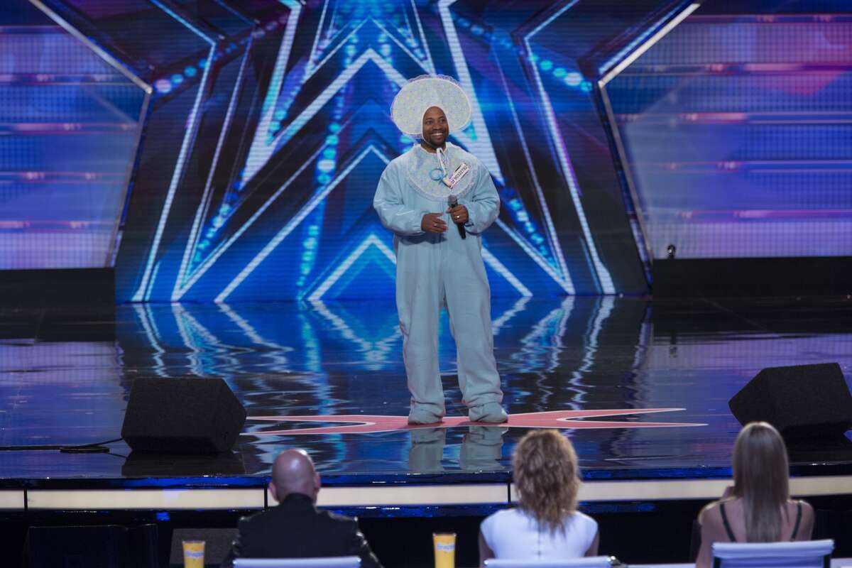 Beaumont native Aaron J. Field sings in costume on NBC's 'America's Got Talent'.