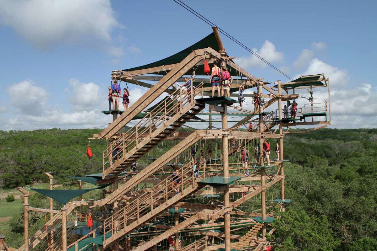 The Canopy Challenge is a 60-foot, four-tier adventure course with 47 obstacles.