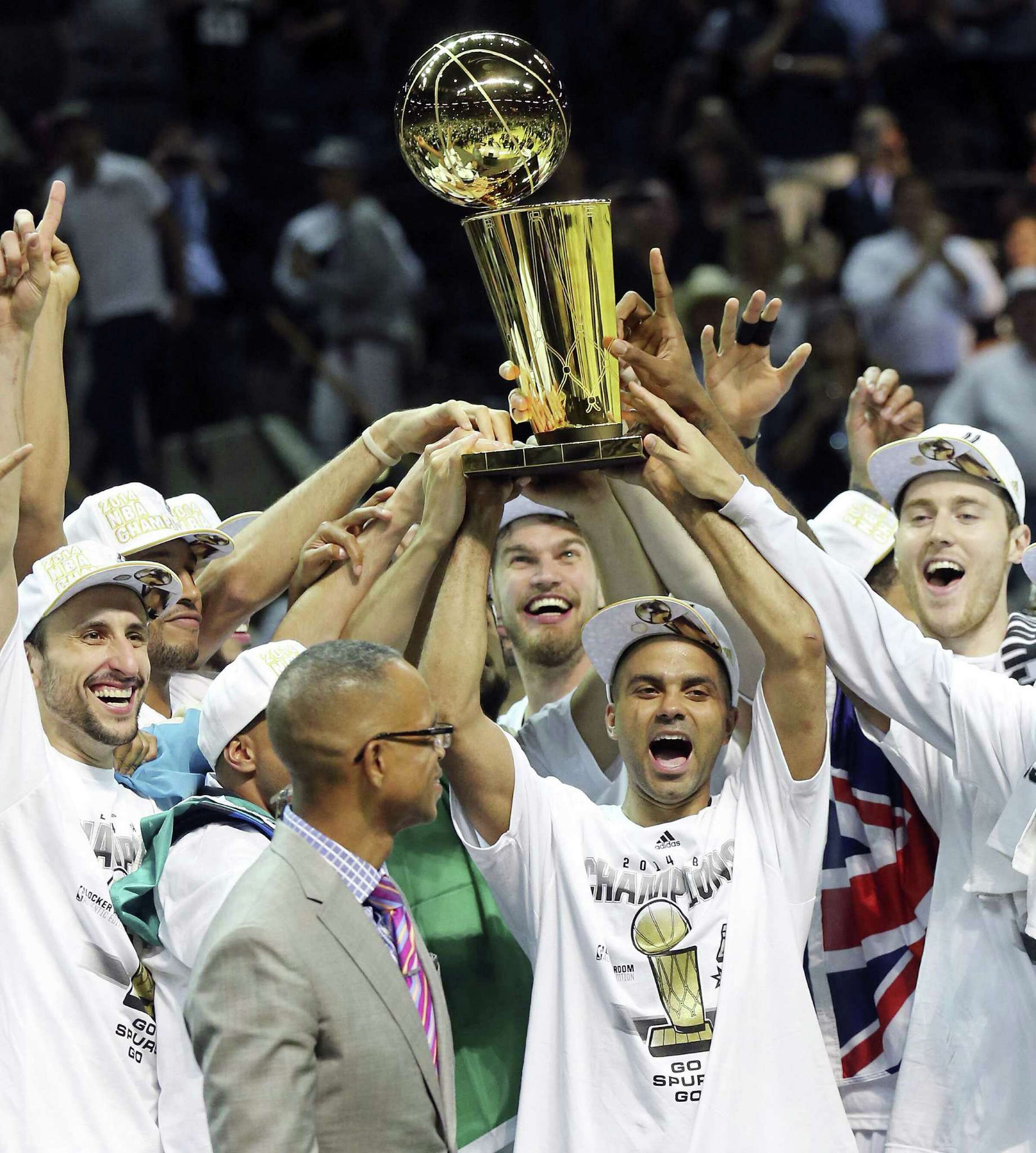 Spurs' championship trophy jet sets around the world