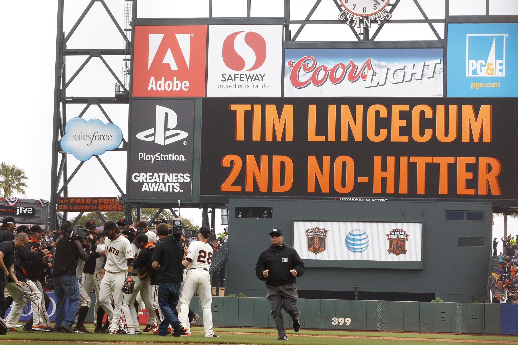 Lincecum Tosses Second No-Hitter Against San Diego in Less Than a