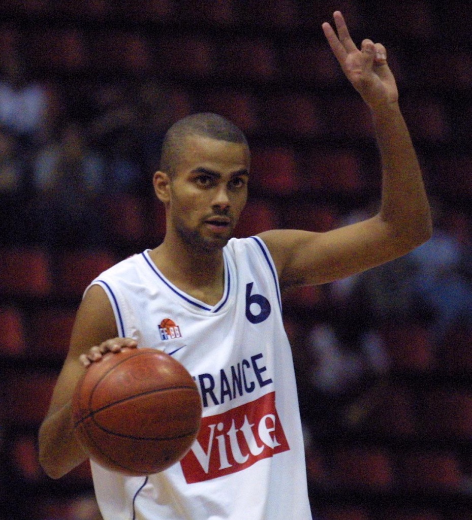 San Antonio Spurs point guard Tony Parker plays in a sleaved camo