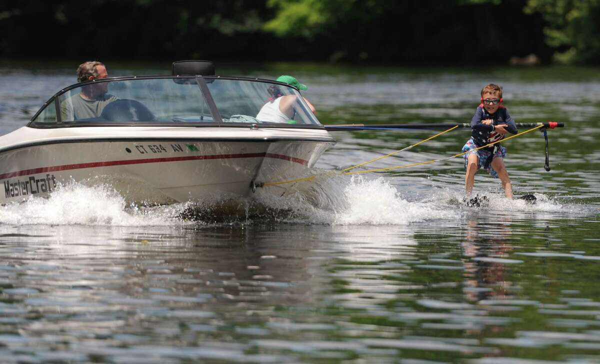 Waterskiing camp for visually impaired children
