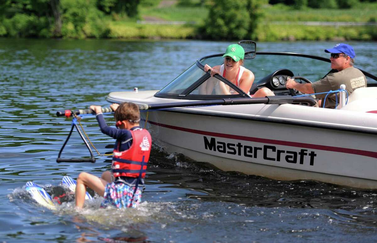 Waterskiing camp for visually impaired children