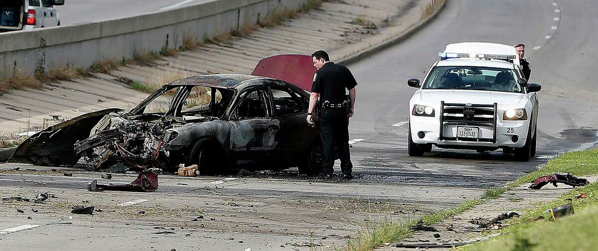 Report: Houston chase ends in fiery crash