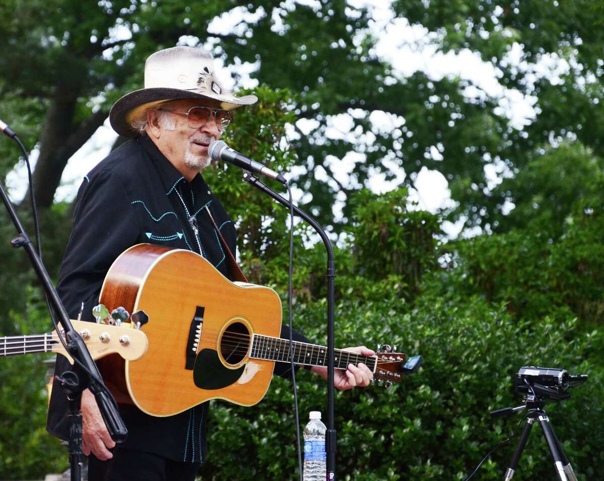 Country music veteran Nick DeMaio Sr., also known as "The Ambassador," plays the guitar and sings with Gunmoke at Waveny Summer Concerts Wednesday, June 25, 2014, at Waveny Park, New Canaan, Conn.
