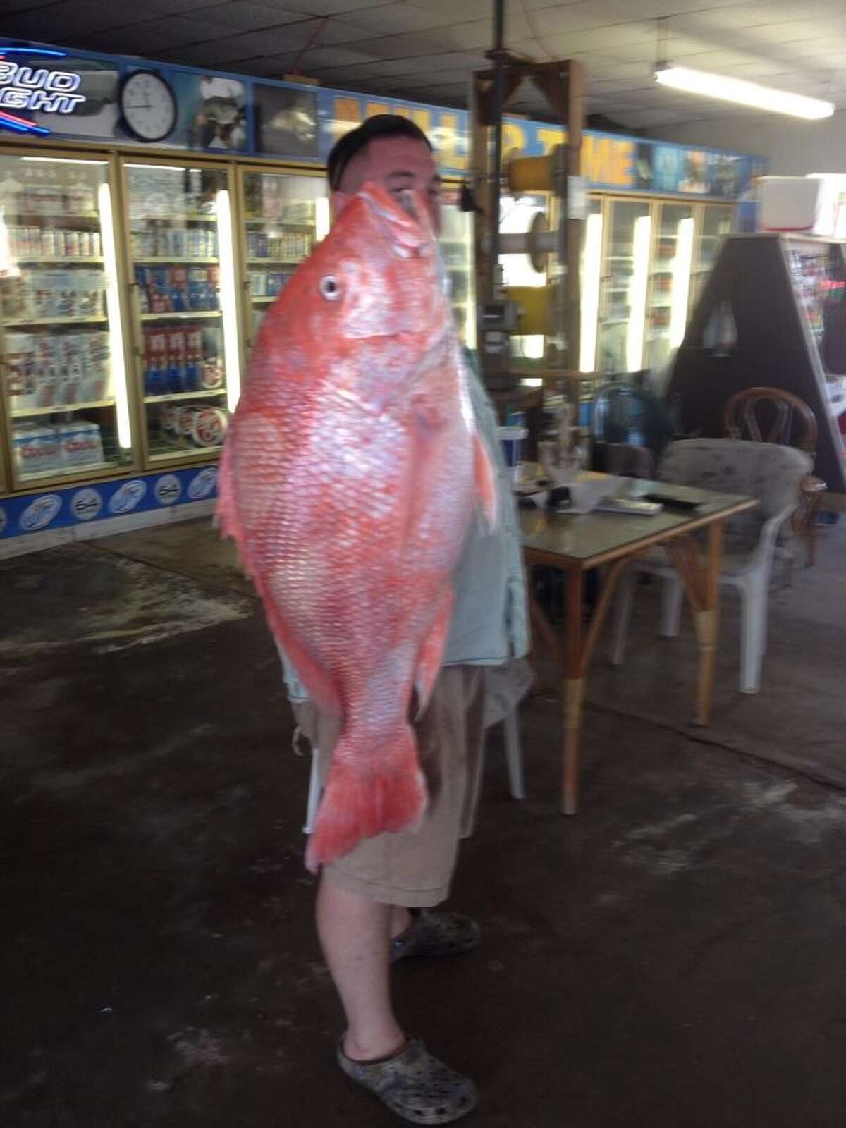 Joey Beaver, of Victoria, broke the state record for Red Snapper caught in saltwater with a catch of 40-pounds and 38.75 inches on June 1, 2014.
