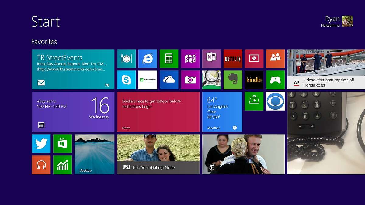 FILE - This Wednesday, Oct. 16, 2013 file image shows a pre-release version of Windows 8.1 on a tablet in Los Angeles. A new, yet-unnamed Windows update is expected this spring, just months after the Windows 8.1 update came out. (AP Photo/Ryan Nakashima, File )