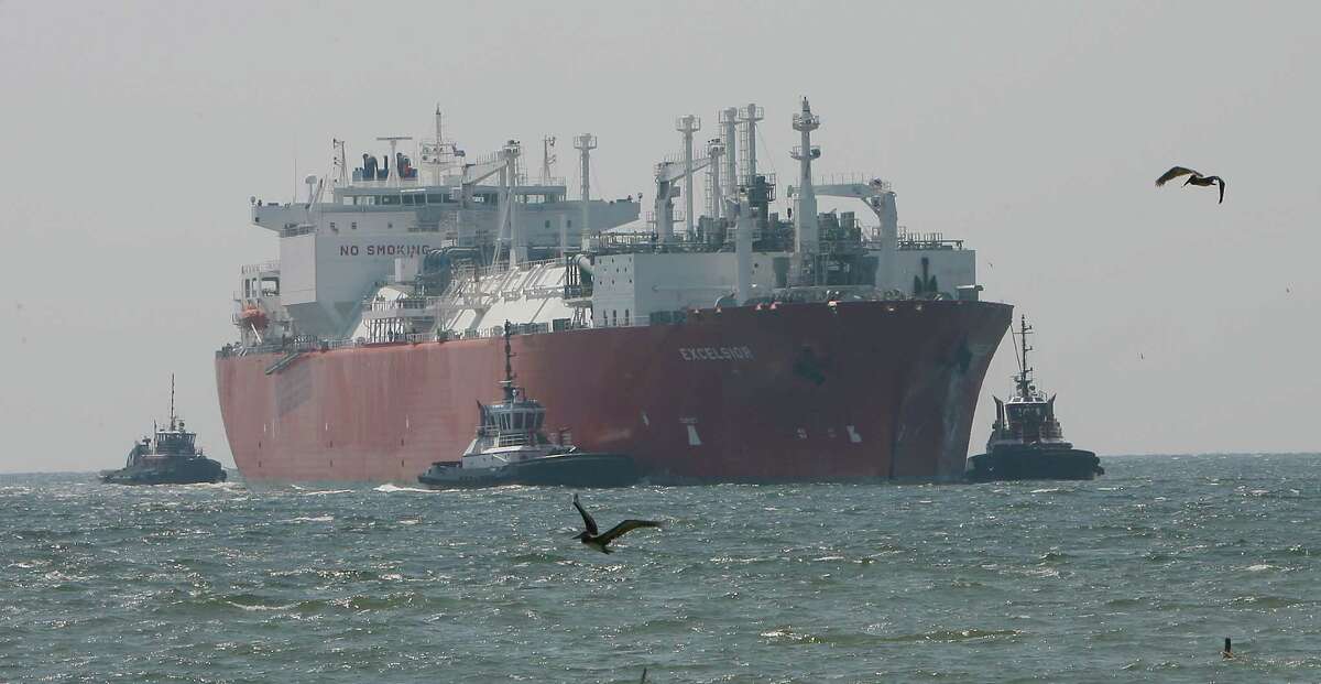 In 2008, this liquefied natural gas tanker arrived in Texas. Now companies in the U.S. are sending the fuel overseas. ﻿