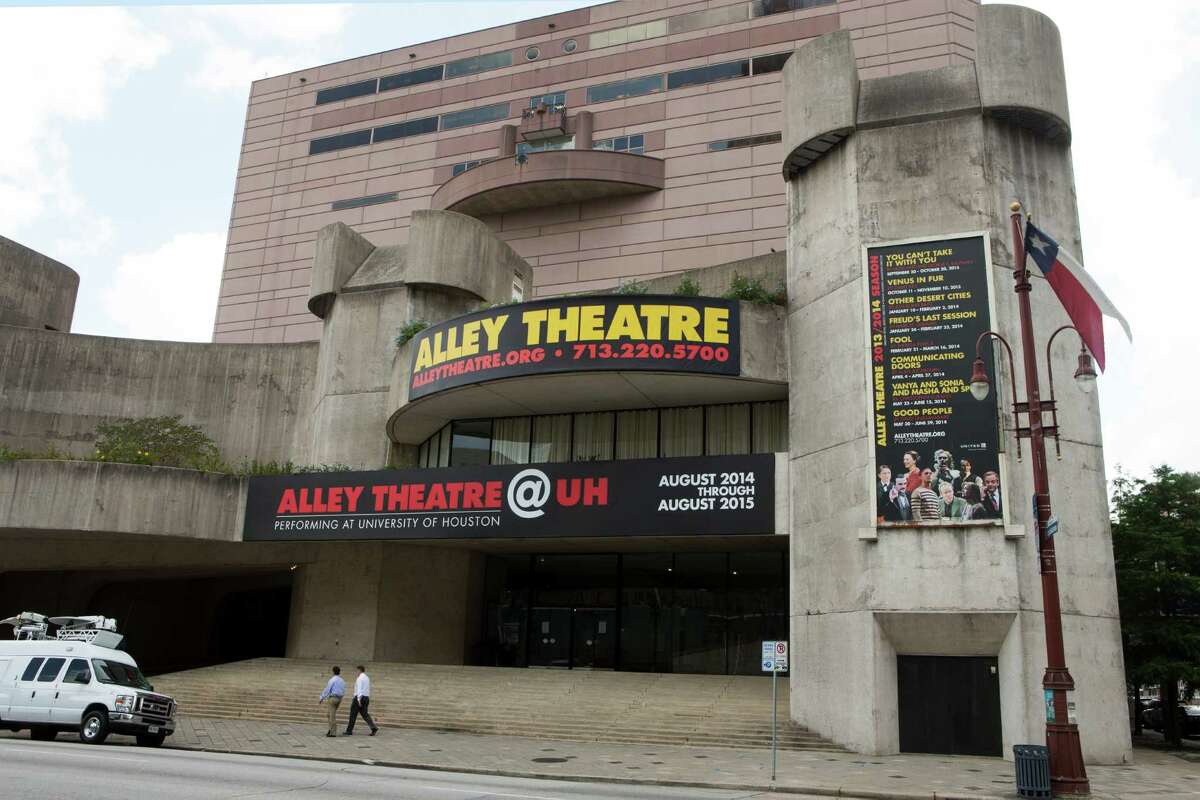 The Alley Theatre is shown following a "ground-breaking" ceremony Tuesday. The $46.5 million overhaul marks the company's first extensive renovation of its facilities since its 1968 opening.