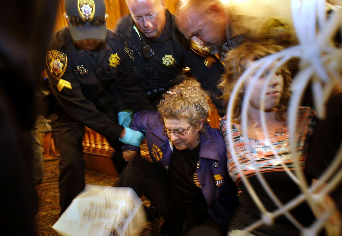 Arrests of SEIU union members at Board of Supervisors meeting.
