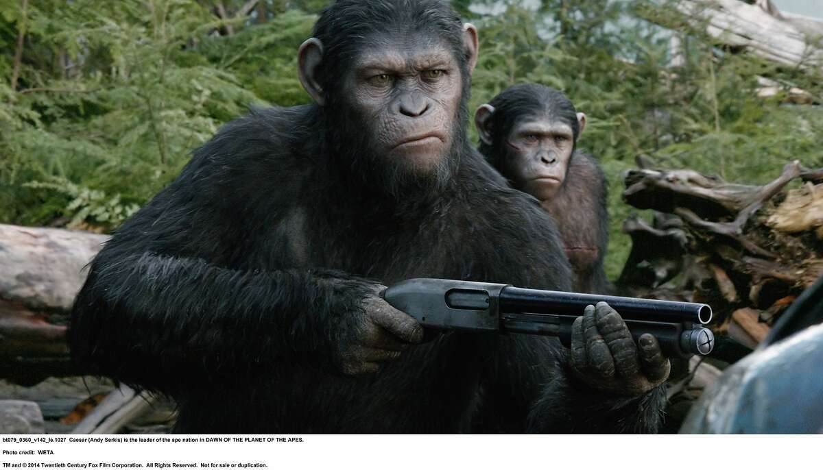 DAWN OF THE PLANET OF THE APES Caesar (Andy Serkis) is the leader of the ape nation in DAWN OF THE PLANET OF THE APES.