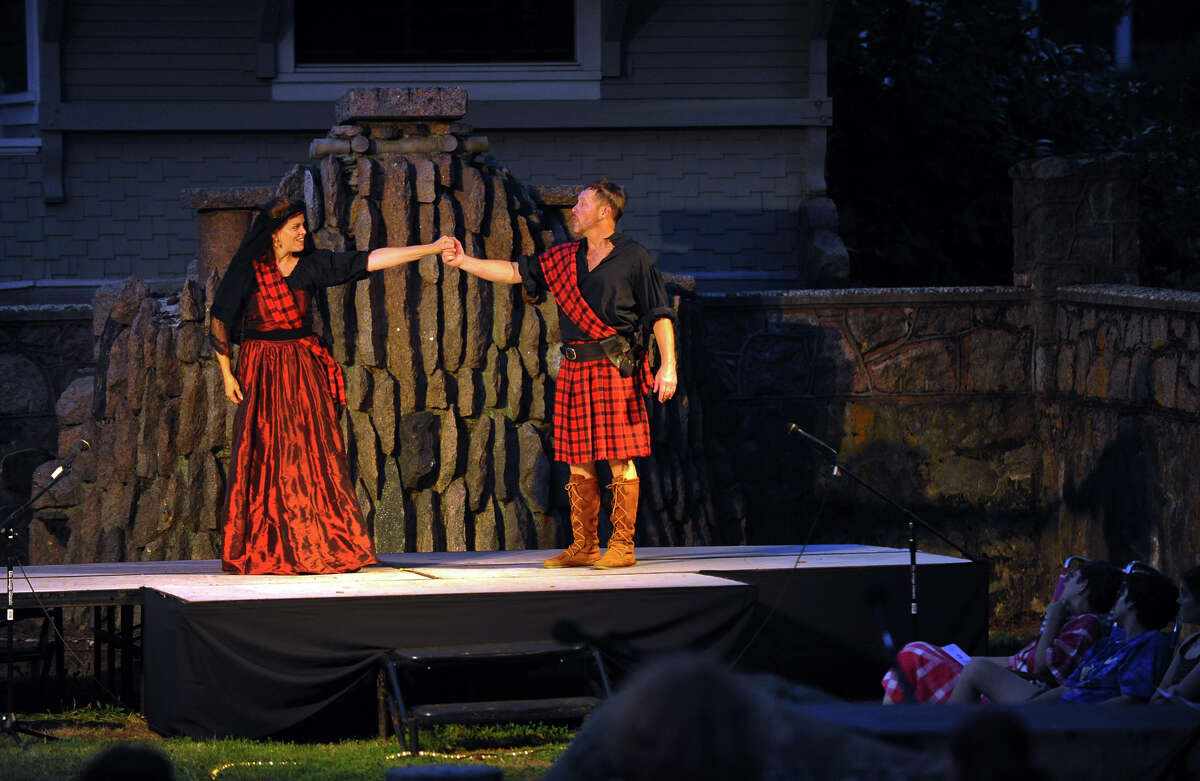 The Players at Putney Gardens, pictured here performing William Shakespeare's The Tragedy of Macbeth at Boothe Memorial Park in Stratford, Conn. in 2013, will bring Anton Chekhov's The Seagull to the park beginning this weekend, July 11 and 12, 2014.