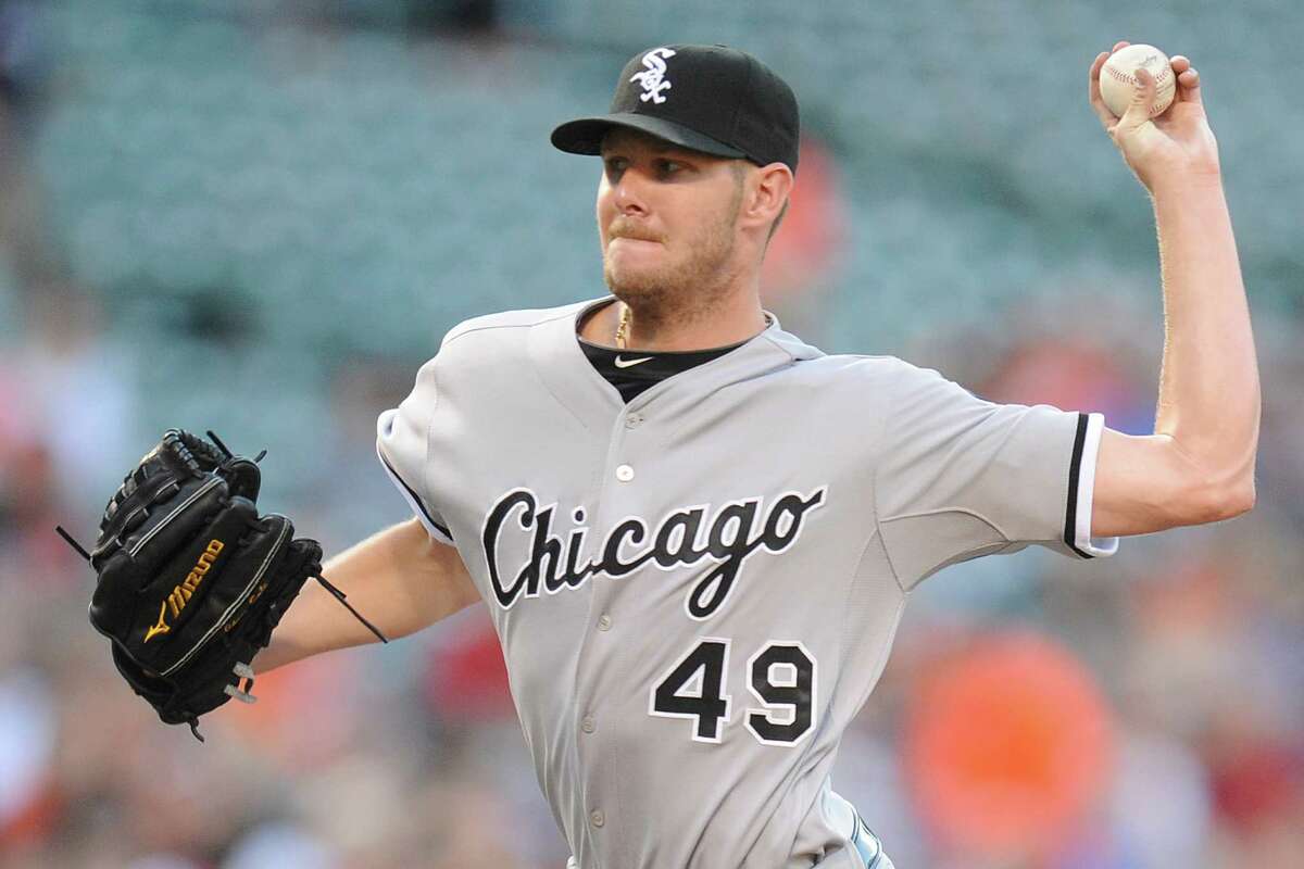 BALTIMORE, MD - JUNE 23: Chris Sale #49 of the Chicago White Sox pitches in the first inning during a baseball game against the Chicago White Sox on June 23, 2014 at Oriole Park at Camden Yards in Baltimore, Maryland. (Photo by Mitchell Layton/Getty Images)
