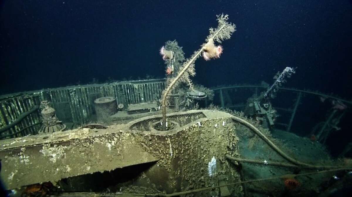 U-166 Close up Ddepth charges sank the U-boat with all hands.  The wreck is considered a war grave and cannot be disturbed.