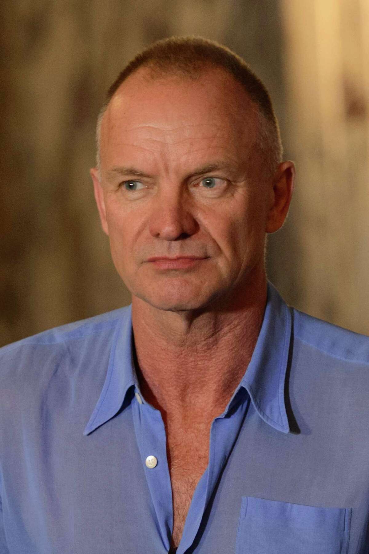 Sting, composer of the new stage musical "The Last Ship," attends the show's pre-Broadway news in Chicago in May.