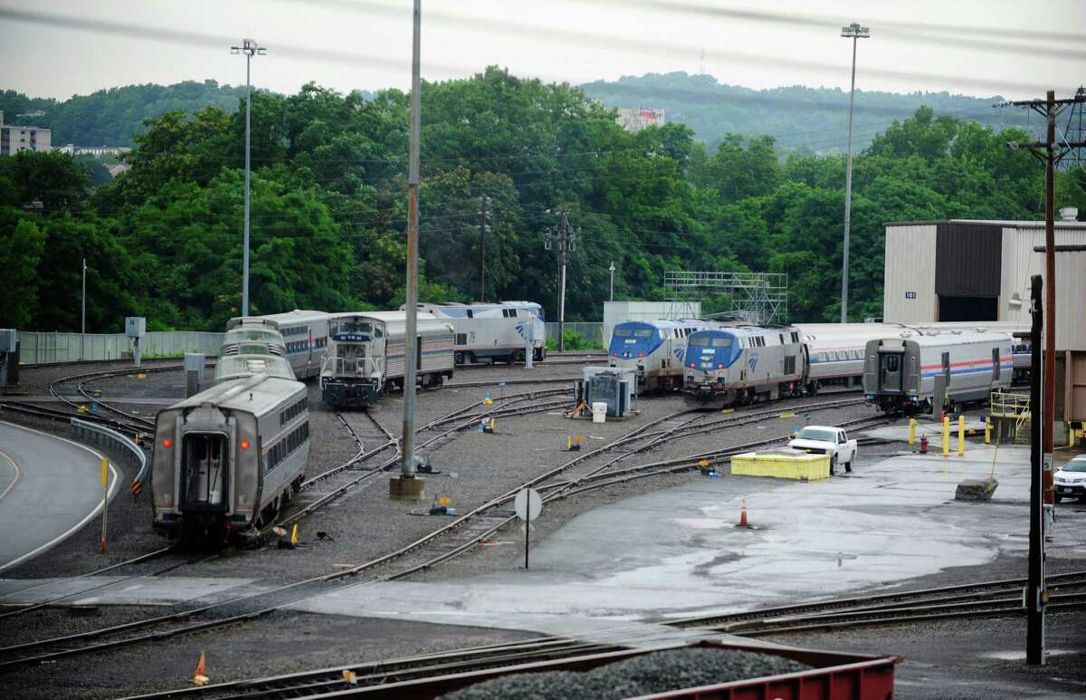 A view of the Amtrak train maintenance yard Tuesday, July 15, 2014, in Rensselaer, N.Y. (Paul Buckowski / Times Union)