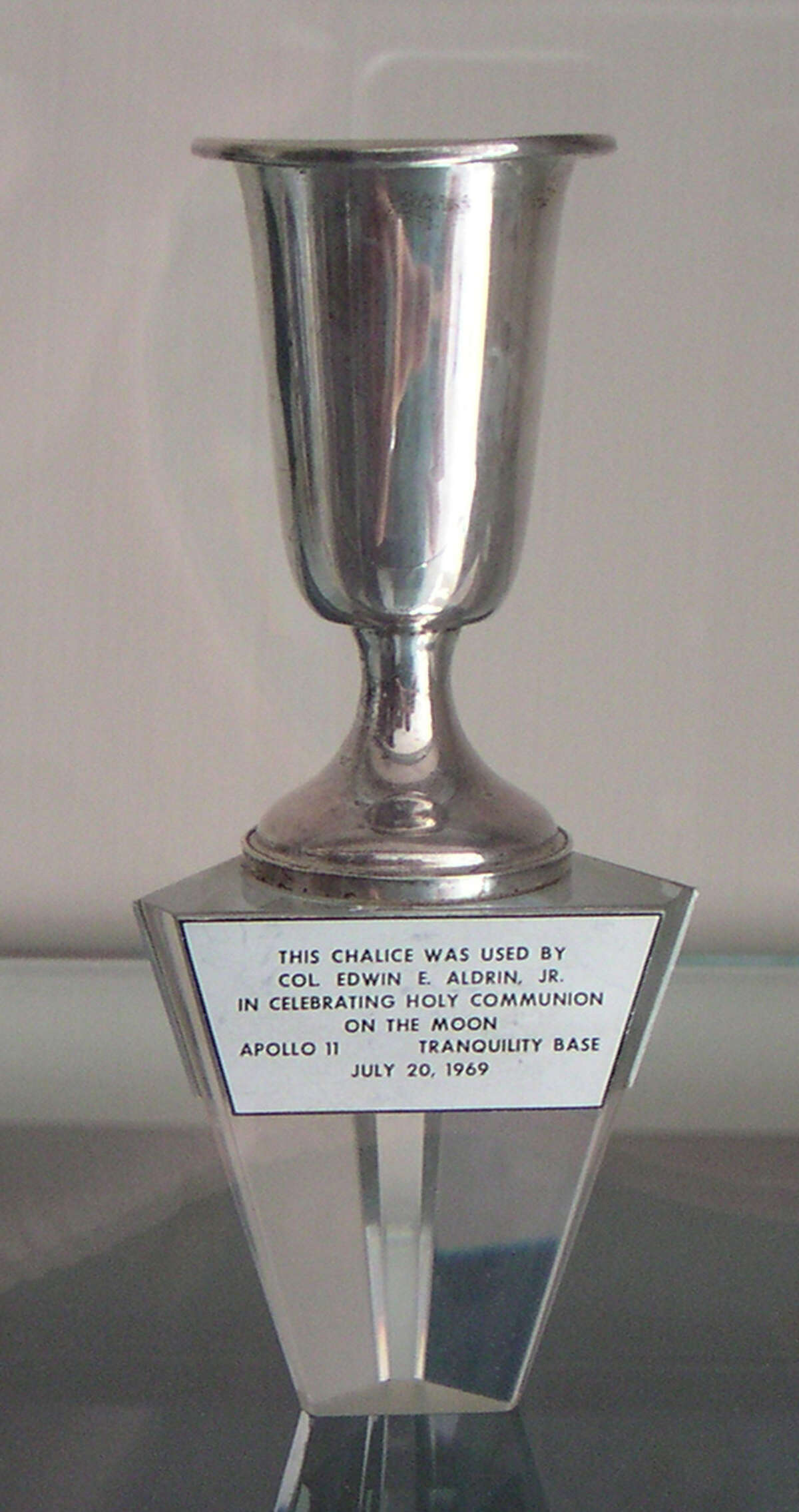 Chalice used to celebrate holy communion on the moon.