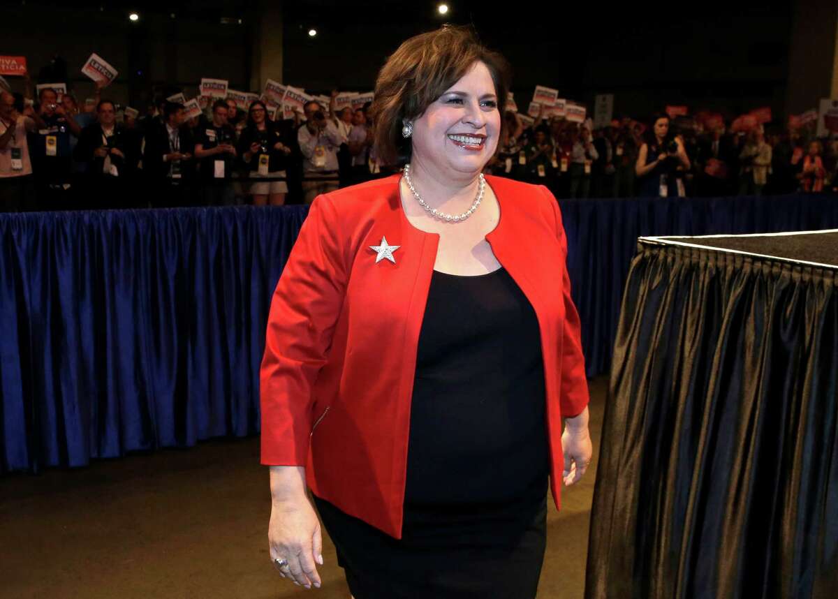 Democratic lieutenant governor hopeful Leticia Van de Putte before speaking at the Dallas Convention Center during the Texas Democratic Convention in Dallas, Friday, June 27, 2014. (AP Photo/LM Otero)