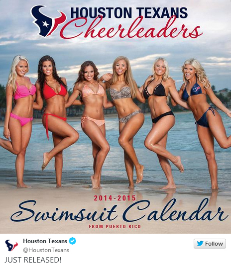 Texans Cheerleader Calendar Shoot