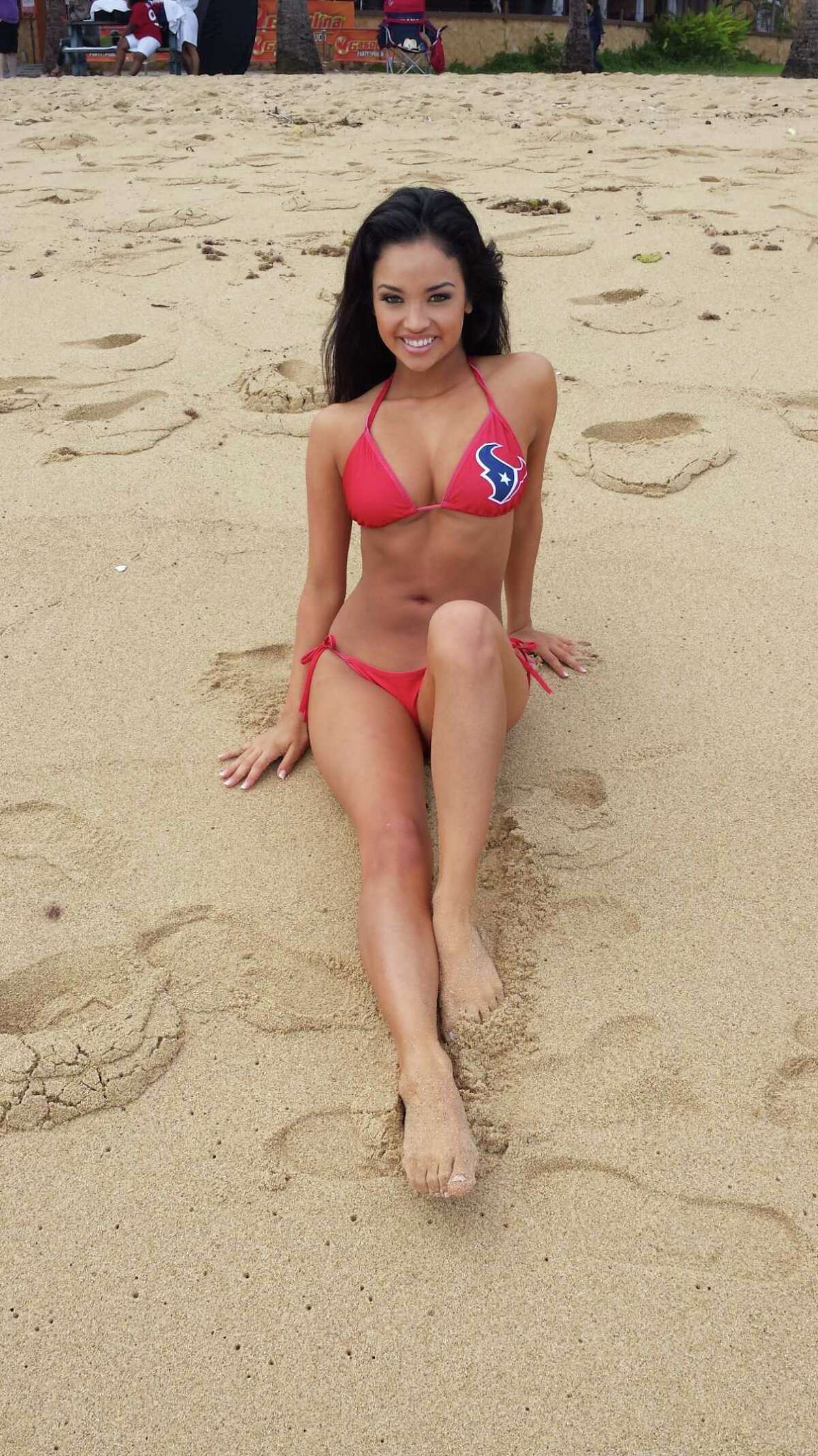 Last year's swimsuit calendar was shot in glamorous Galveston, this year the Texans' ladies made it further afield to Puerto Rico.