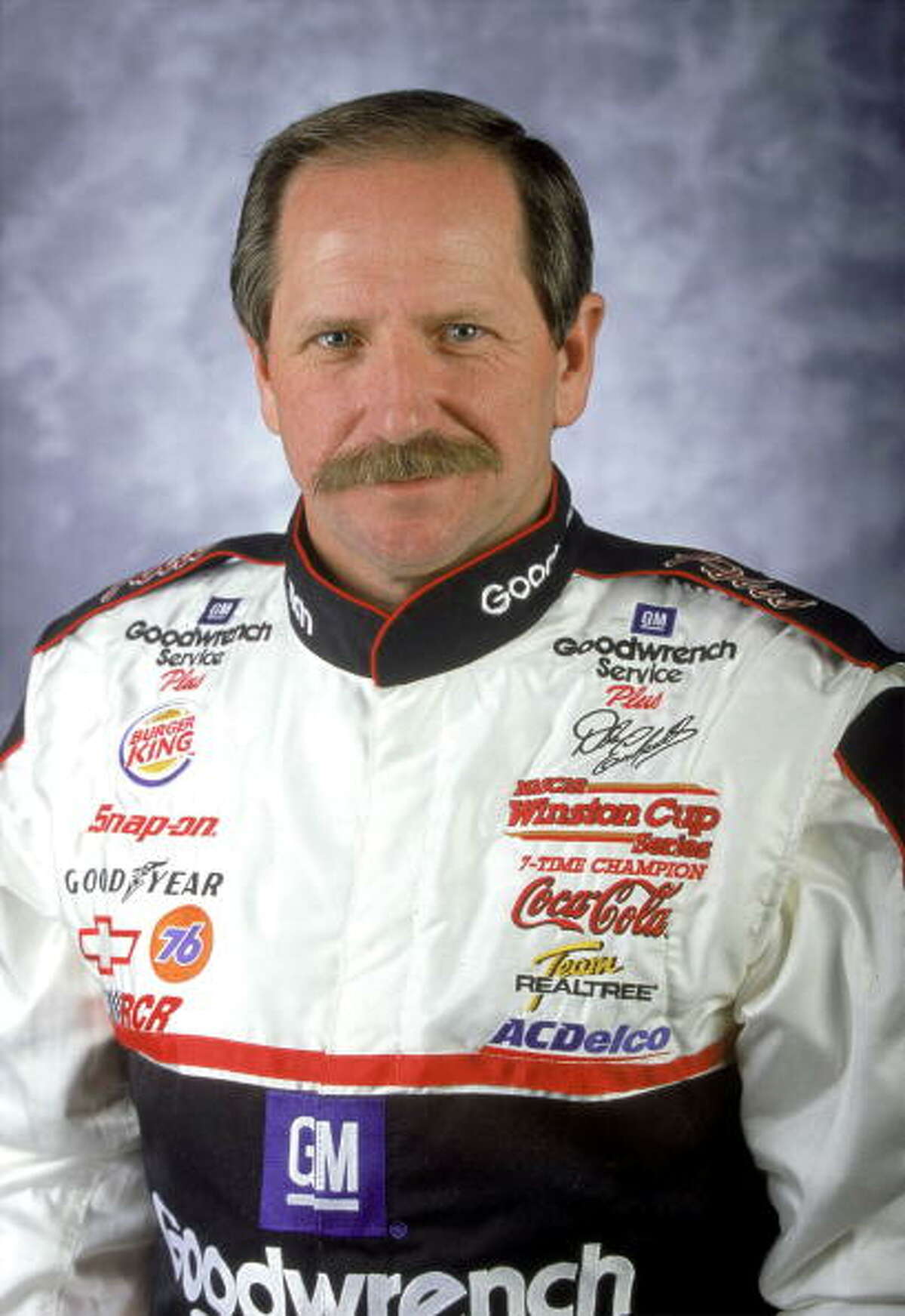 Dale Earnhardt The seven-time champion NASCAR driver raced for the last time in the 2001 Daytona 500 race. Earnhardt crashed into a wall during the final lap of the race which his son Dale Earnhardt, Jr. was also competing in.
