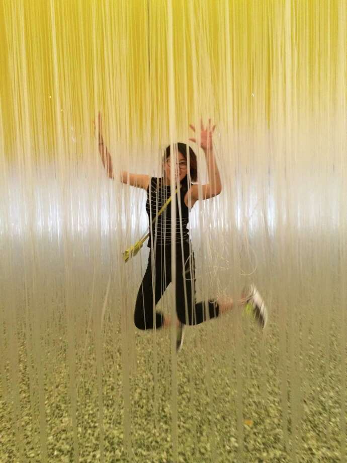 mikhaela sarmiento enjoys"the houston penetrable at the museum