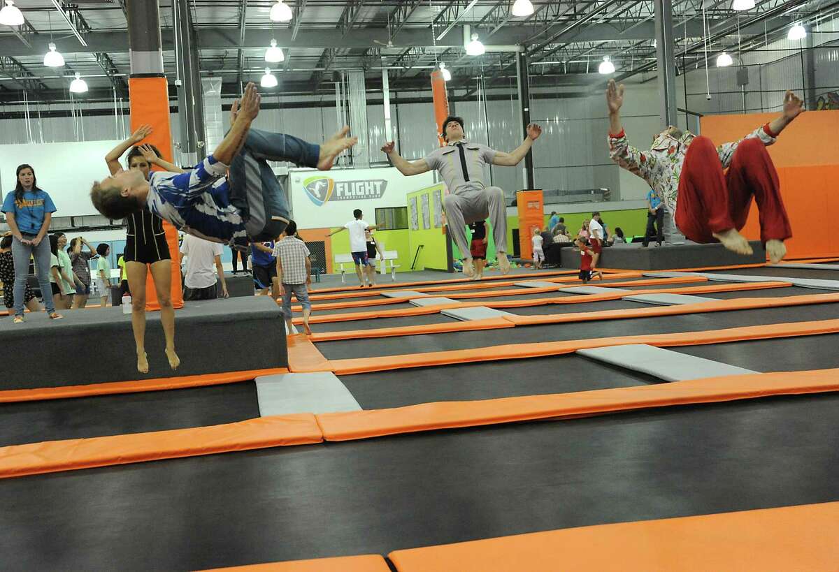 Photos Video Circus Troupe Tries Out Trampoline Park