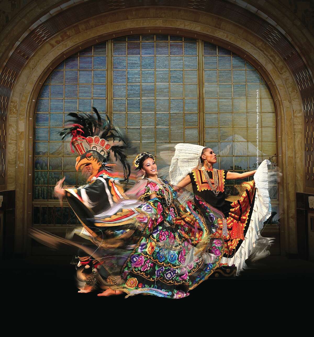 Caption: members of Ballet Folklorico de Amalia Hernandez perform Sunday at Yerba Buena Center for the Arts Theater, an entry in the MEX I AM Festival, a celebration of Mexican culture, which runs through Aug. 5. Photo courtesy Ballet Folklorico de Amalia Hernandez