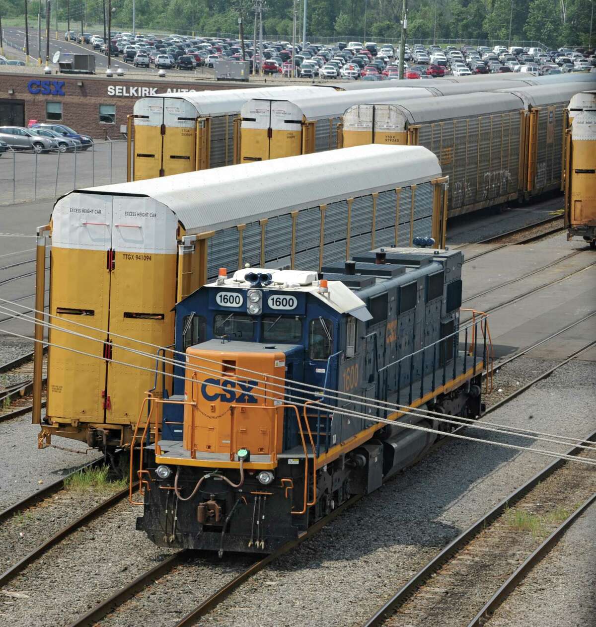 Trains and rail cars are seen at the CSX rail yard on Wednesday, July 23, 2014 in Selkirk N.Y. (Lori Van Buren / Times Union)