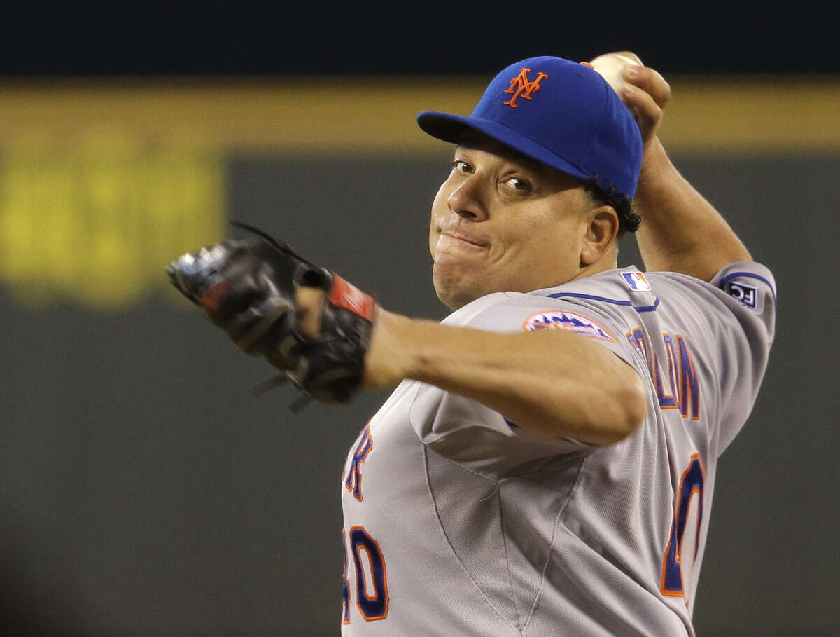 Mets starter Bartolo Colon, who has never thrown a no-hitter, was seven outs shy of a perfect game.