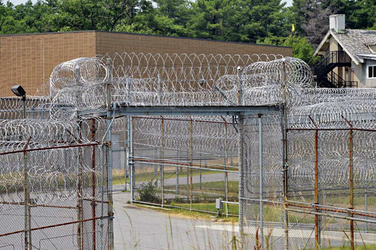 A gate at Mount McGregor Correctional Facility Wednesday July 23, 2014, in Wilton, NY. (John Carl D'Annibale / Times Union)